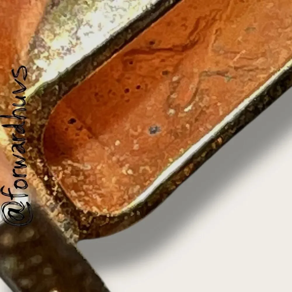 Vintage Gold Tone Cufflinks – Textured Rectangle with “X” Maker’s Mark
